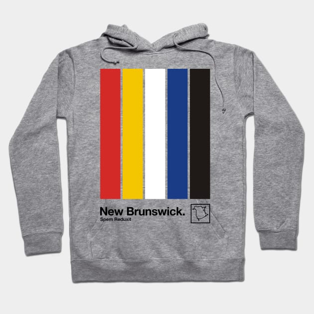 New Brunswick // Original Minimalist Artwork Poster Design Hoodie by DankFutura